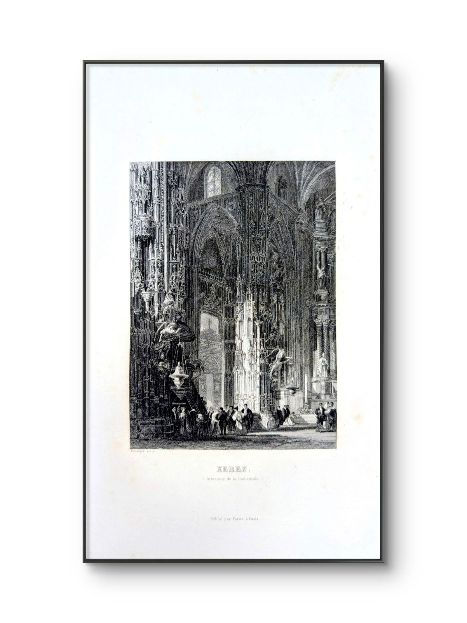 Catedral de Xerez, gravura vintage, impressa em 1841. – photo 6